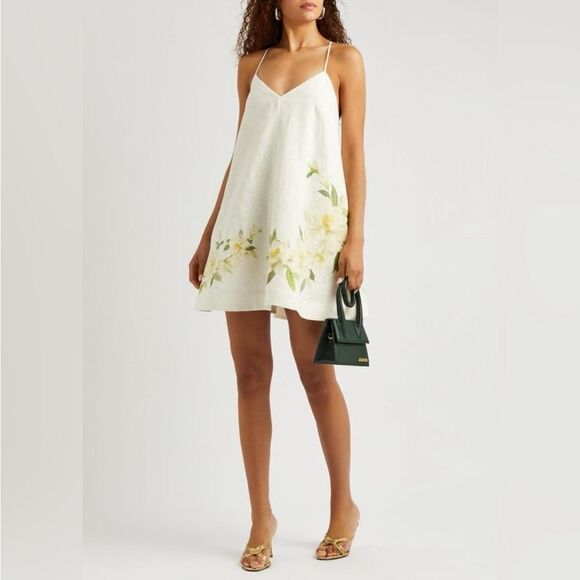 Zimmerman Harmony Swing Floral linen Minidress size 10 NWT $ 895.00 - Picture 2 of 12
